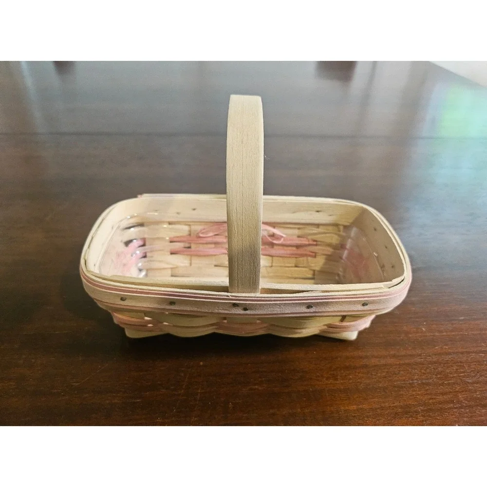 Longaberger Horizon of Hope Basket Pink W Protector Tie on